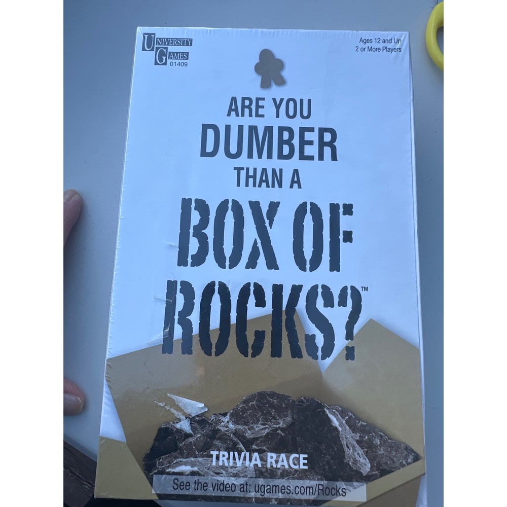 University Games Are You Dumber Than a Box of Rocks Trivia Race Game 01409 NEW
